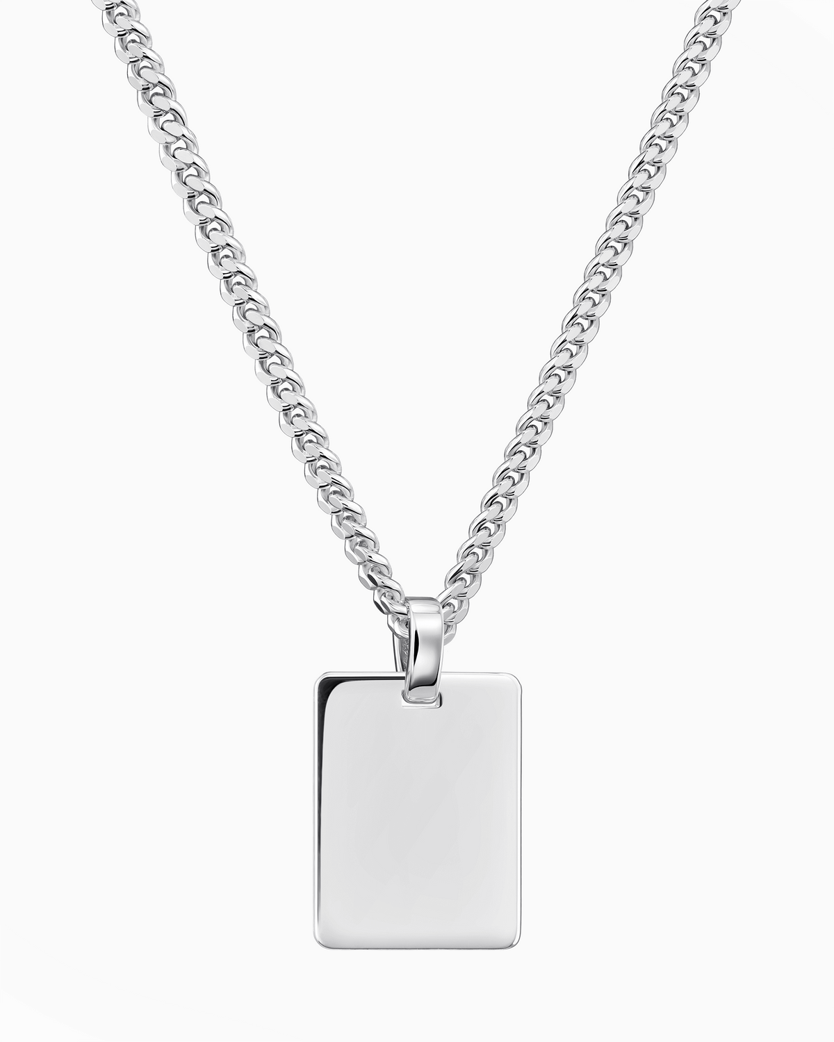 Engraving plate necklace pendant rectangle Engraving plate necklace pendant rectangle