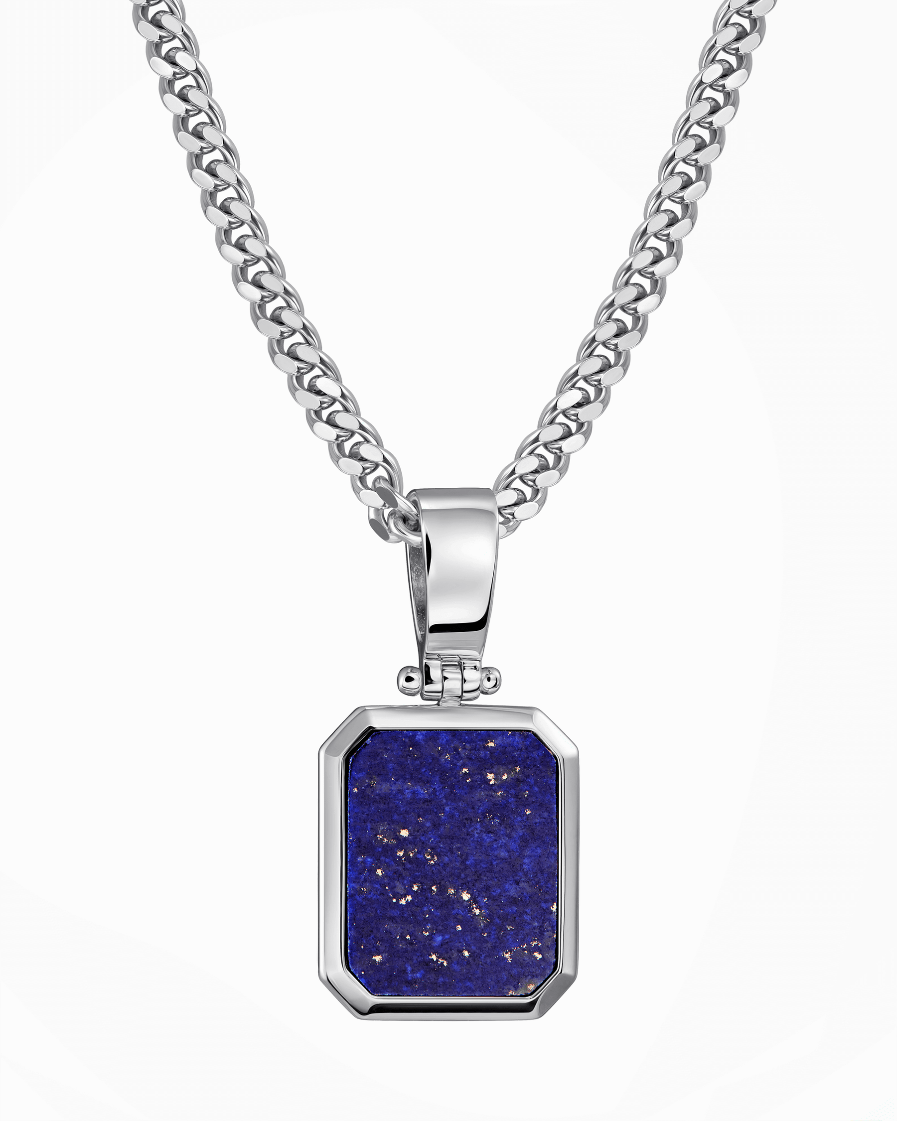 Lapis Oktagon Gravurplatte Halskette