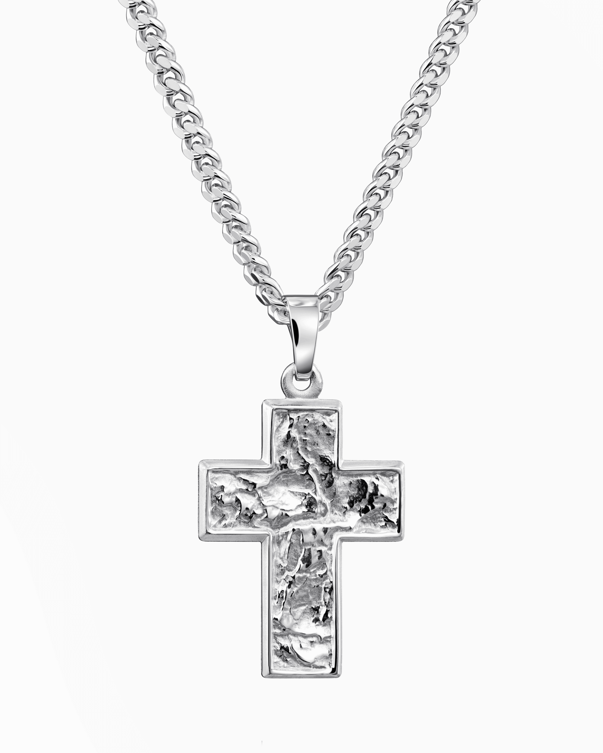 Kreuz Halskette Gravurplatte Anhänger Sueno