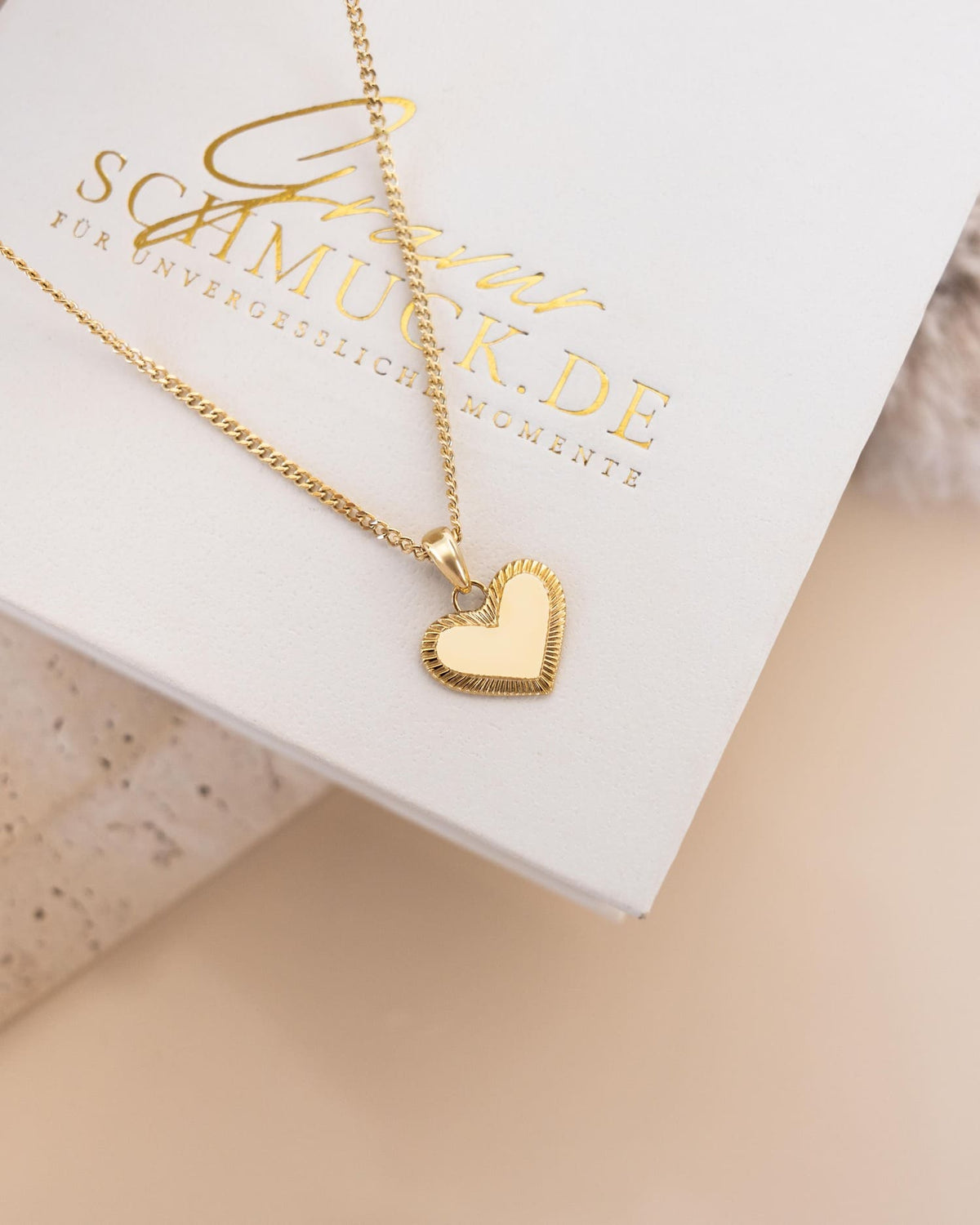 Initialen Herz Halskette Gravurplatte Anhänger