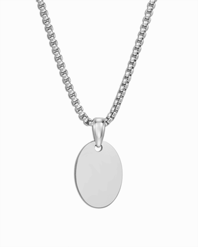 Gravurplatten Halskette Anhänger Oval