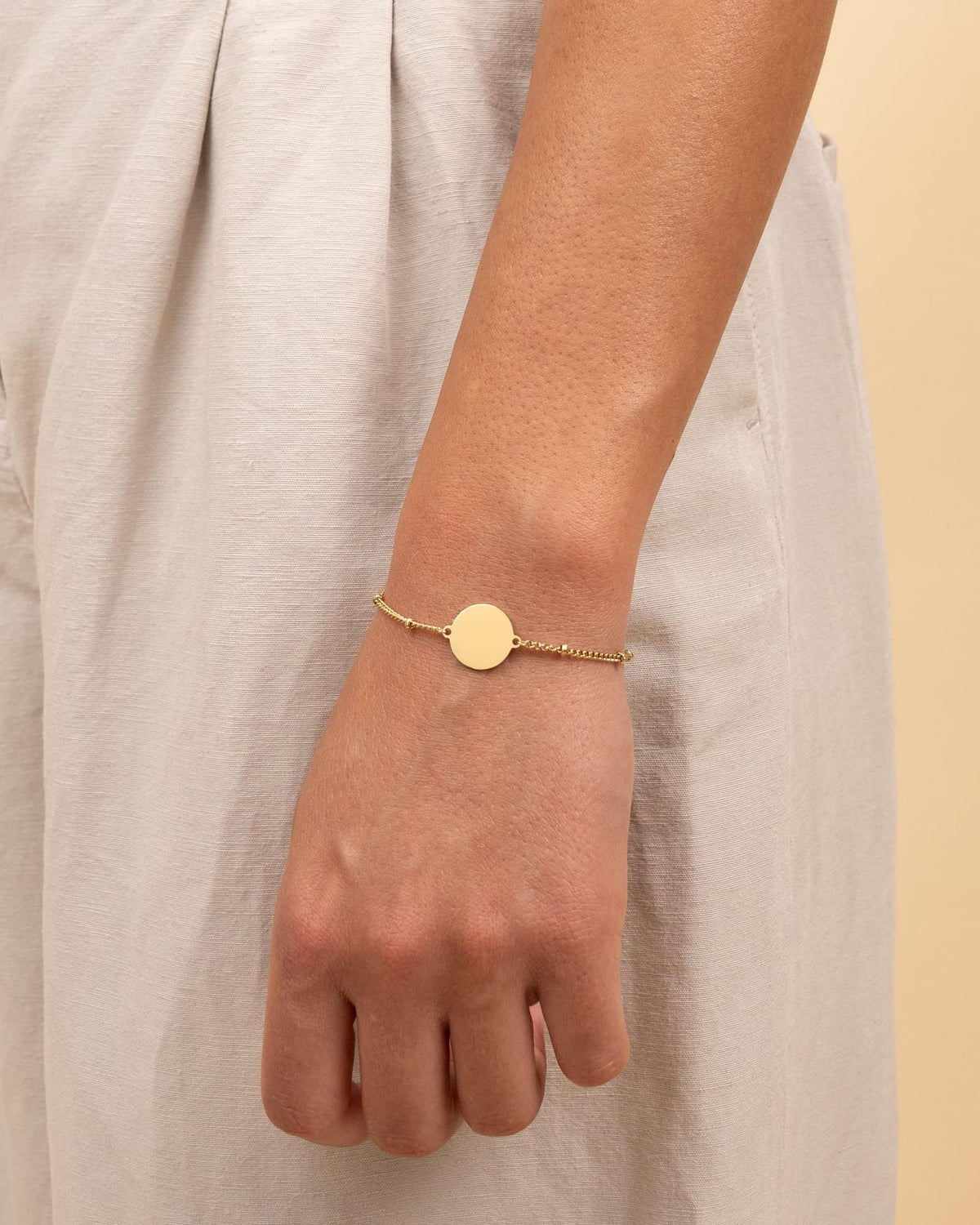Gravurarmband Gravurplatte Rund