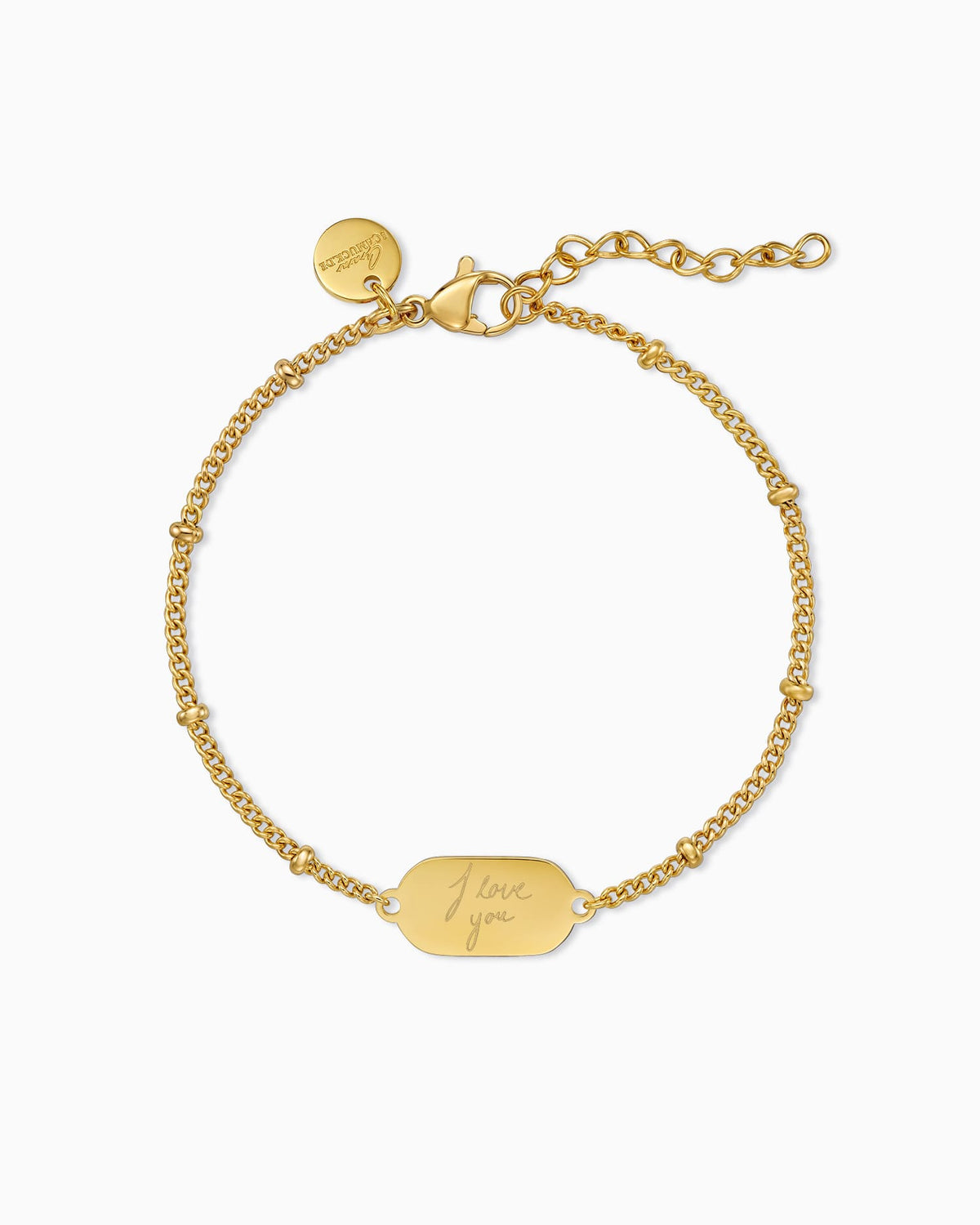 Handschrift Upload Gravurarmband Gravurplatte Oval