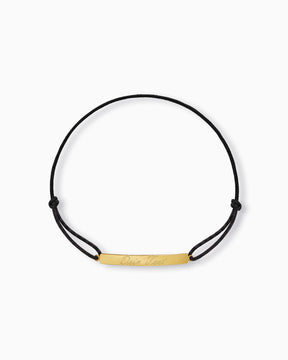 Gravurarmband Gravurplatte Stoffarmband Schwarz