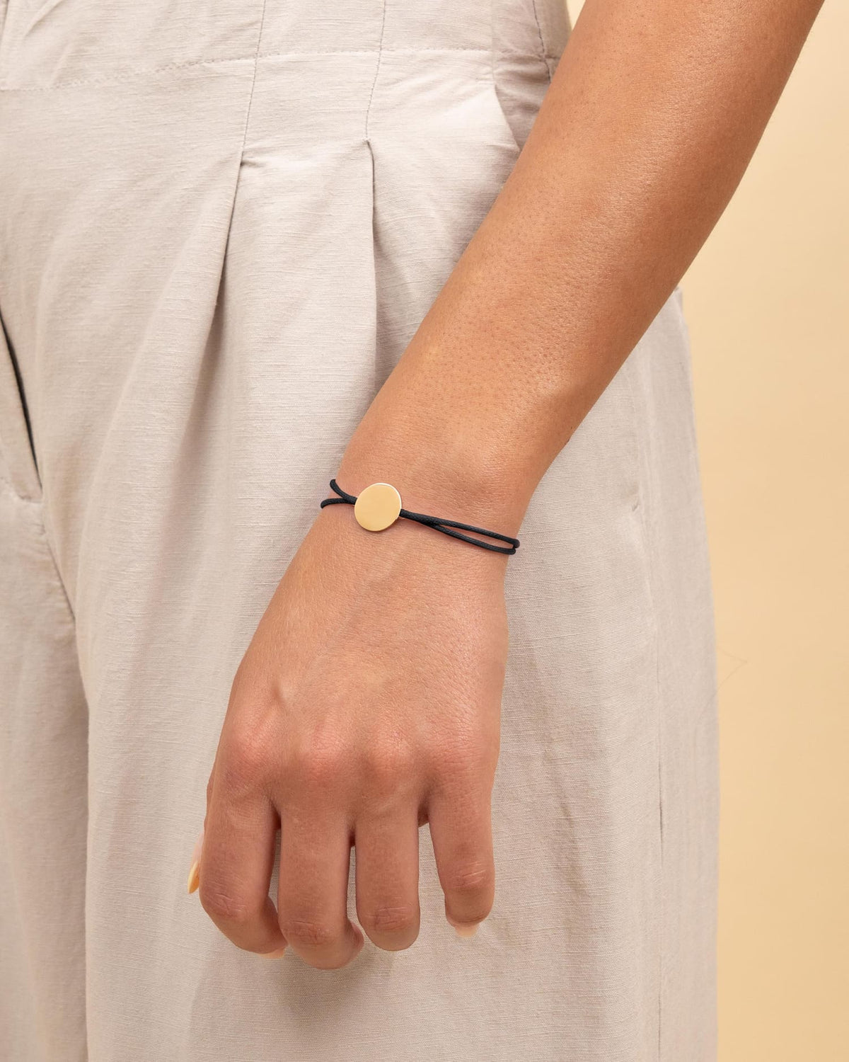 Gravurarmband Gravurplatte Stoffarmband Rund
