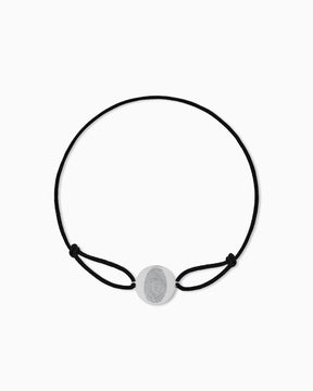 Fingerabdruck Gravurarmband Gravurplatte Stoffarmband Rund