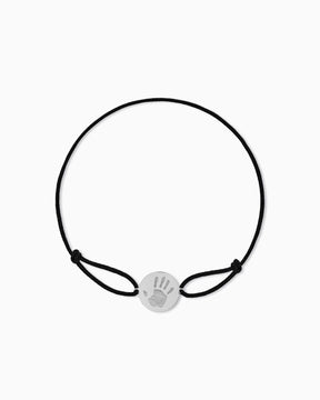 Handabdruck Gravurarmband Gravurplatte Stoffarmband Rund