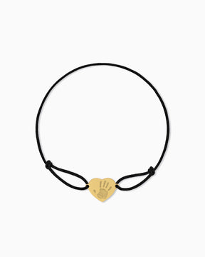 Handabdruck Gravurarmband Gravurplatte Stoffarmband Herz