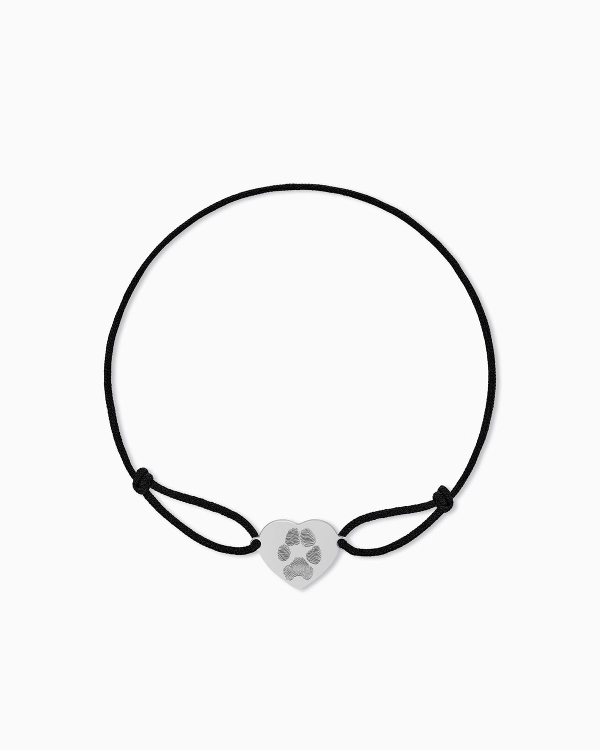 Pfotenabdruck Gravurarmband Gravurplatte Stoffarmband Herz