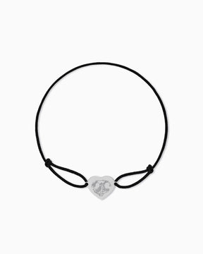 Nasenabdruck Gravurarmband Gravurplatte Stoffarmband Herz