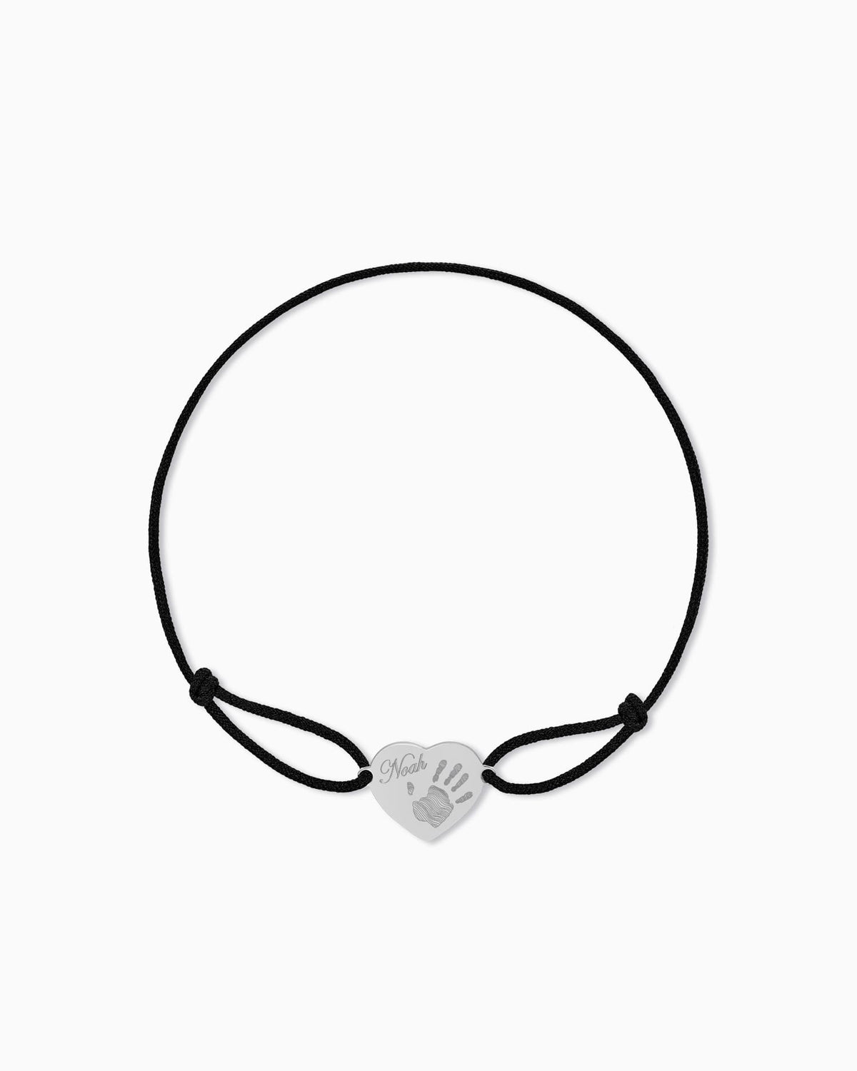 Handabdruck Gravurarmband Gravurplatte Stoffarmband Herz