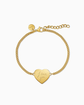 Handschrift Upload Gravurarmband Gravurplatte Herz