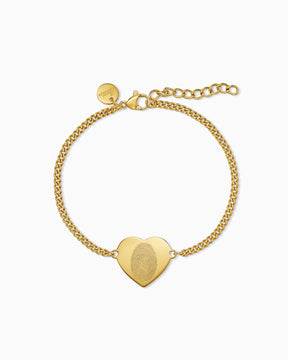 Fingerabdruck Gravurarmband Gravurplatte Herz