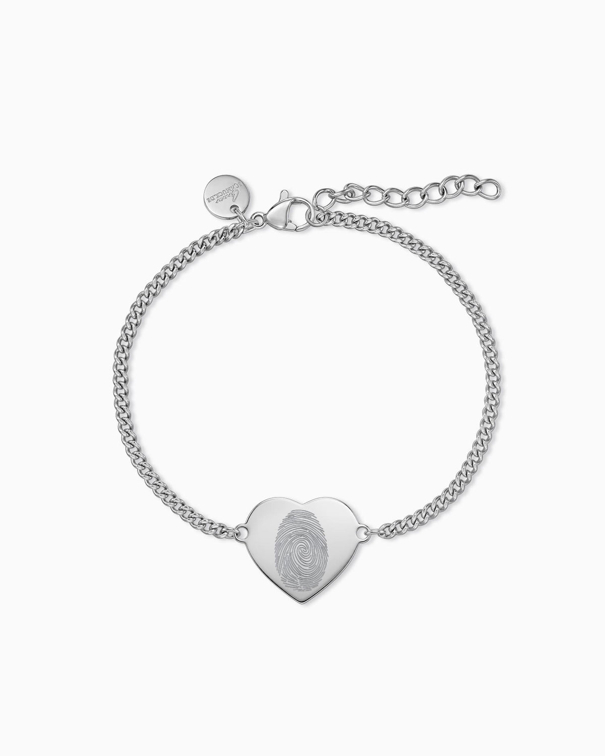 Fingerabdruck Gravurarmband Gravurplatte Herz