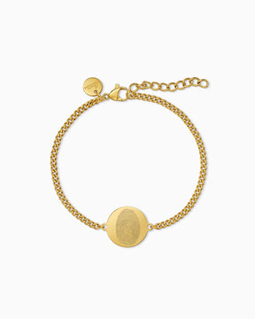 Fingerabdruck Gravurarmband Gravurplatte Rund