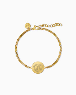 Neusafdruk graveerarmband graveerplaatje rond