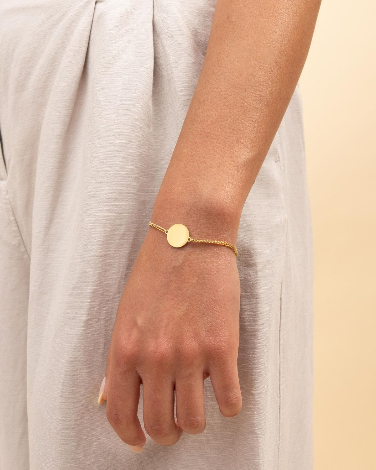 Gravurarmband Gravurplatte Rund