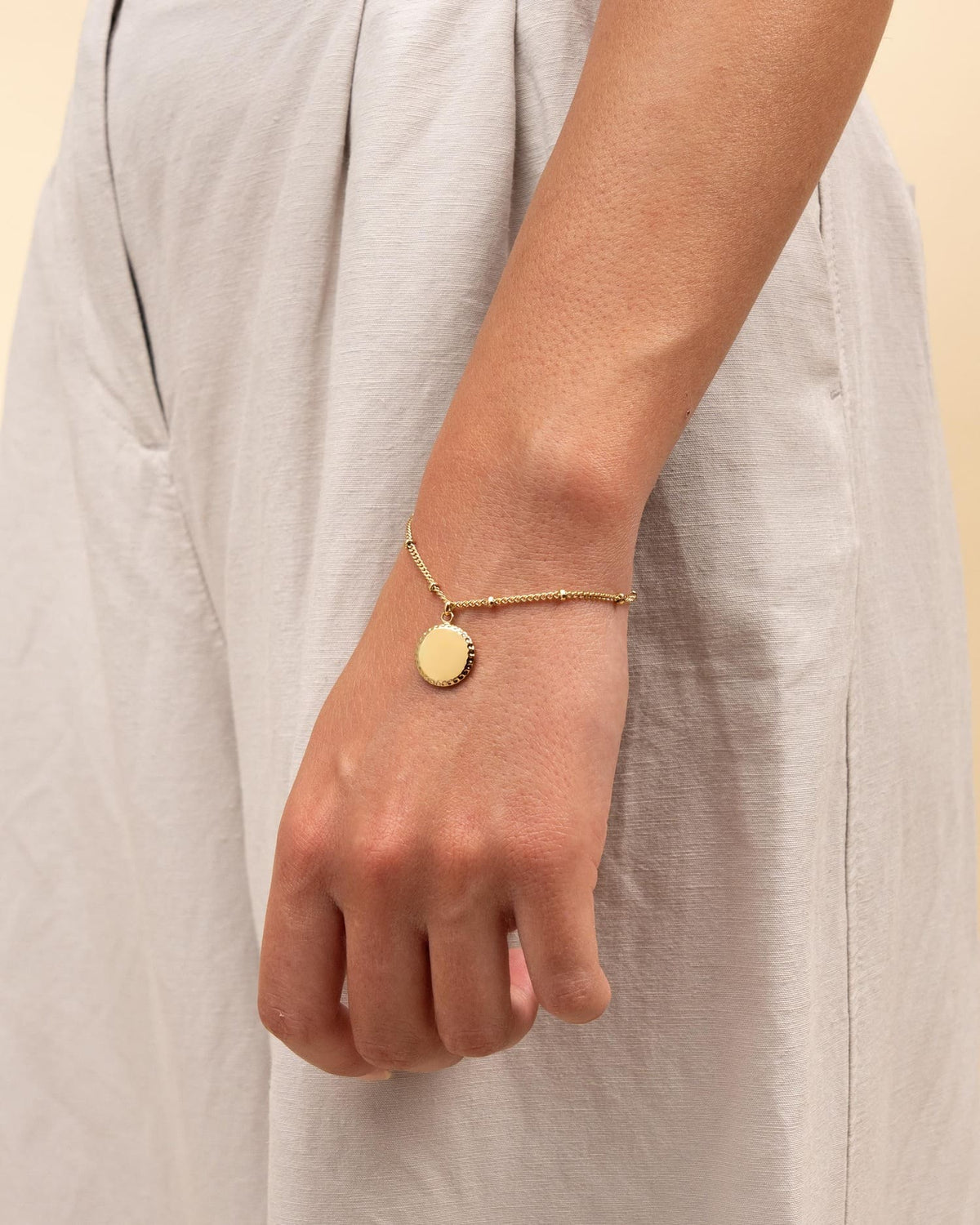 Gravurarmband Gravurplatte Rund