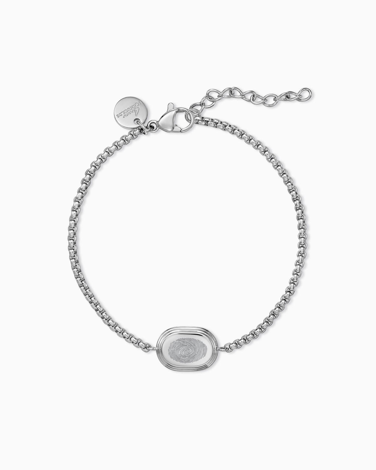 Fingerabdruck Gravurarmband Gravurplatte Oval