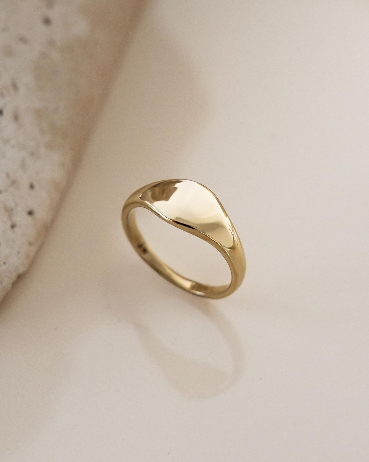 Handschrift Upload Gravurring Damen Goldring