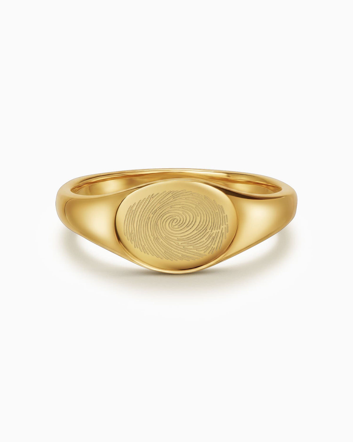 Fingerabdruck Gravurring Damen Goldring
