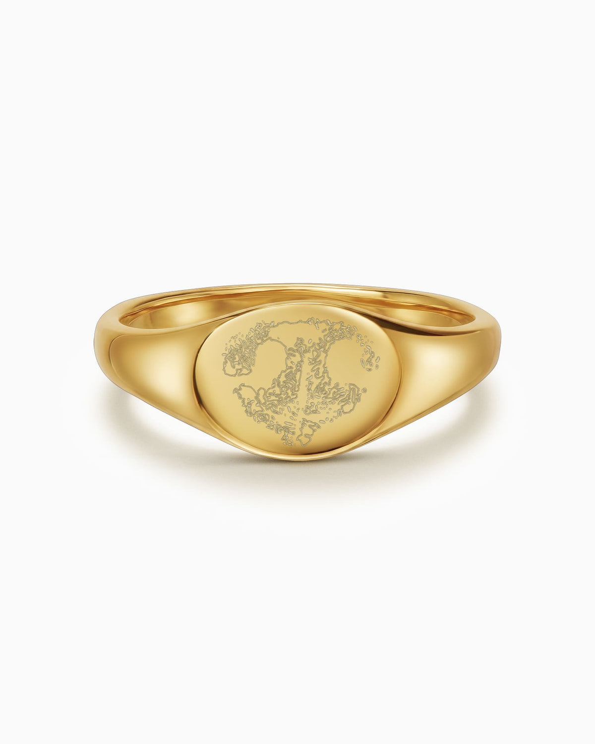 Nasenabdruck Gravurring Damen Goldring