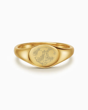 Nasenabdruck Gravurring Damen Goldring