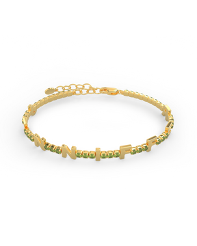 Tennisarmband Geburtsstein Buchstaben Armband