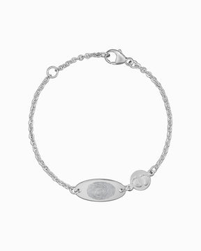 Fingerabdruck Gravurarmband Gravurplatte Babyfüße