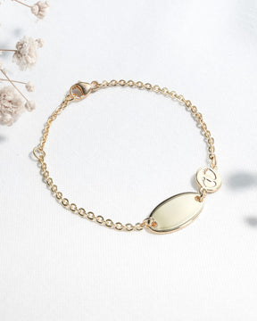 Gravurarmband Gravurplatte Babyfüße