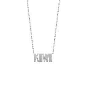 Naamketting met zirkonia
