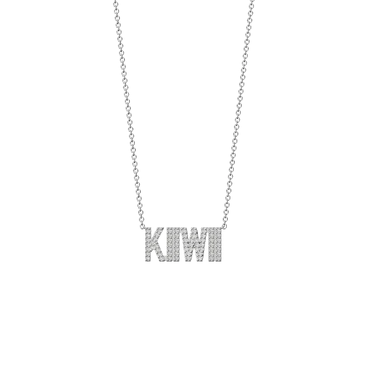 Naamketting met zirkonia