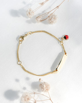 Gravurarmband Gravurplatte Marienkäfer