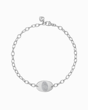 Fingerabdruck Gravurarmband Gravurplatte Oval