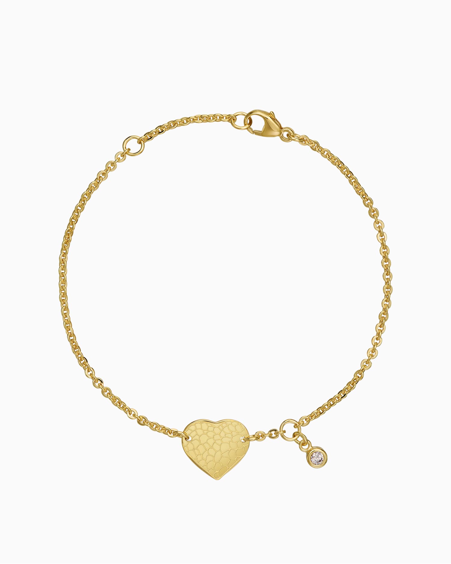 Nasenabdruck Gravurarmband Gravurplatte Herz Zirkonia