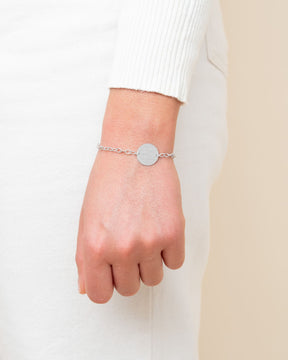 Koordinaten Gravurarmband Gravurplatte Rund