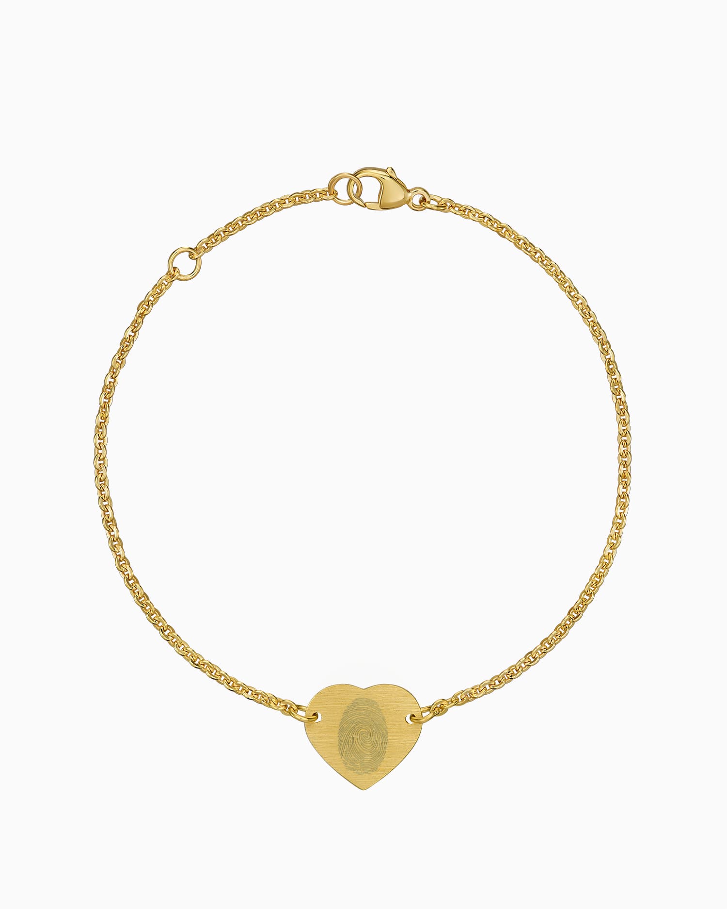 Fingerabdruck Gravurarmband Gravurplatte Herz