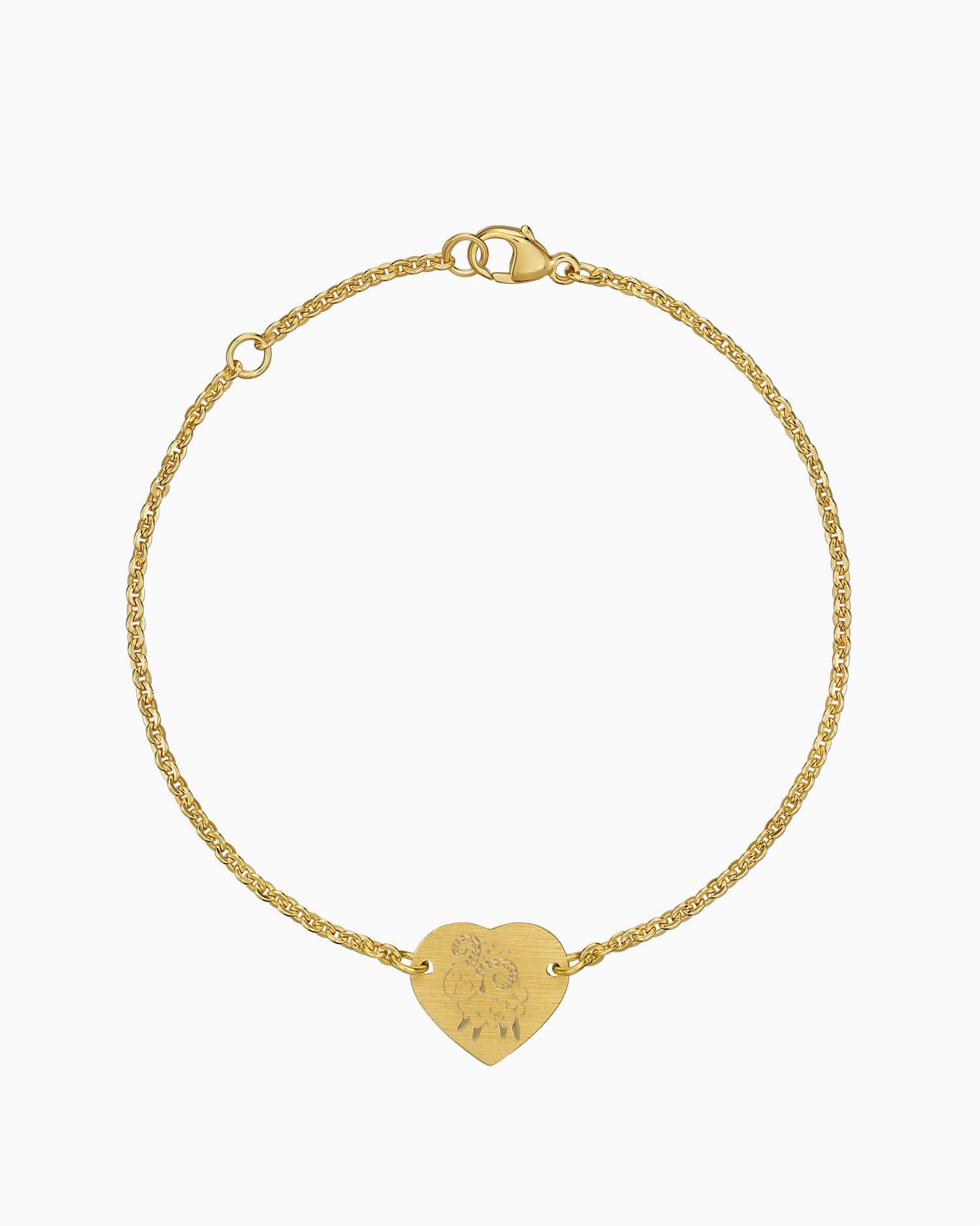 Sternzeichen Gravurarmband Gravurplatte Herz