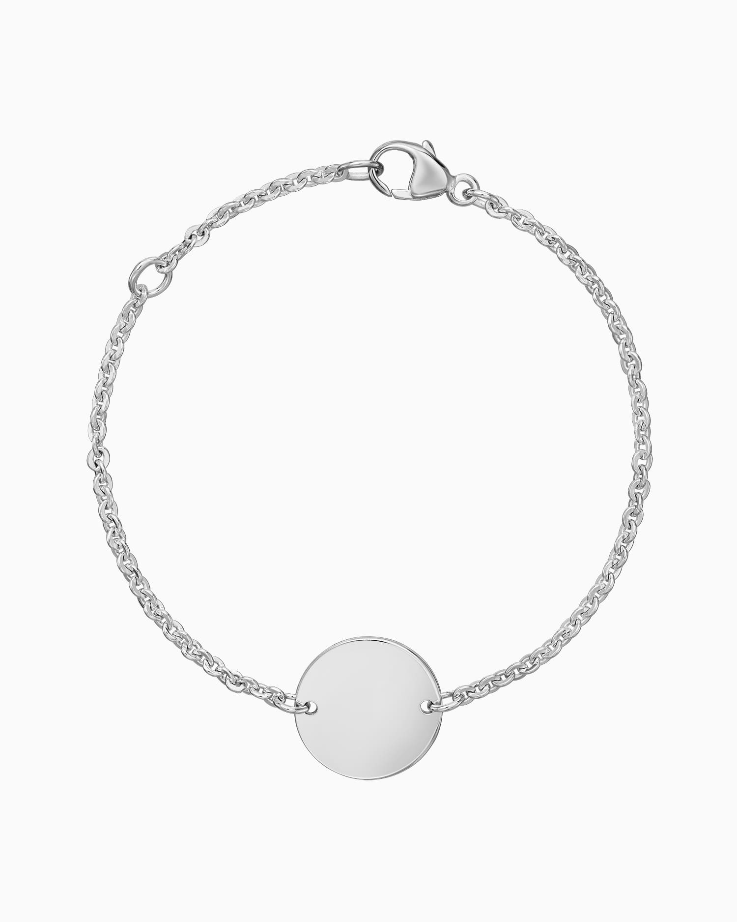 Gravurarmband Gravurplatte Rund