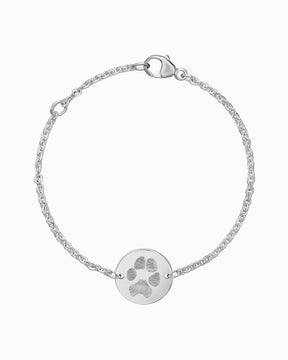 Pfotenabdruck Gravurarmband Gravurplatte Rund