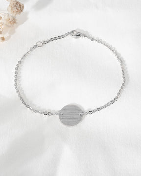 Pfotenabdruck Gravurarmband Gravurplatte Rund
