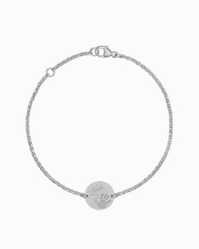 Handabdruck Gravurarmband Gravurplatte Rund