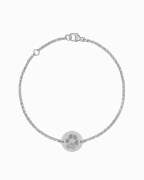 Pfotenabdruck Gravurarmband Gravurplatte Rund