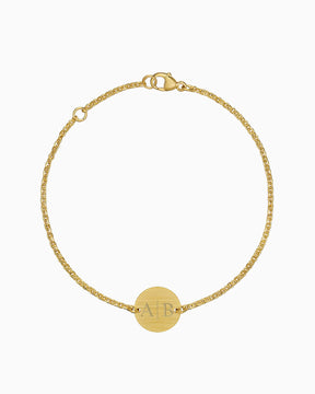 Initialen Gravurarmband Gravurplatte Rund