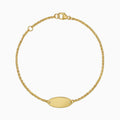 Graveerarmband graveerplaat ovaal