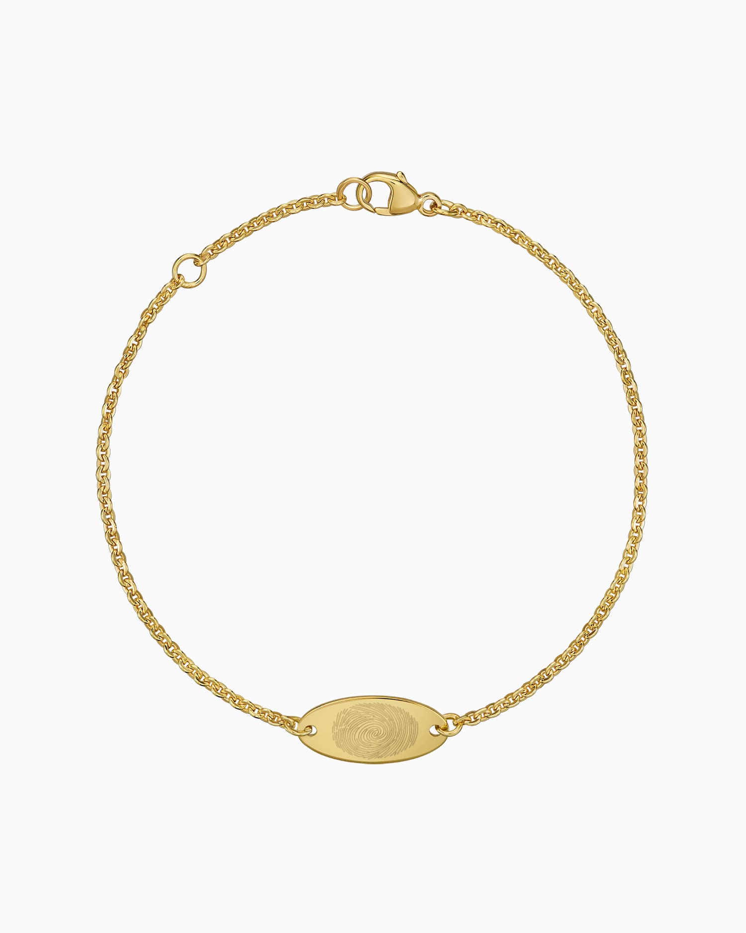 Fingerabdruck Gravurarmband Gravurplatte Oval