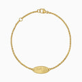 Handabdruck Gravurarmband Gravurplatte Oval