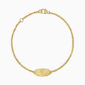 Kind symbolen graveren armband graveerplaat ovaal