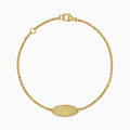 Neusafdruk graveerarmband graveerplaat ovaal