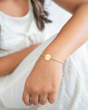Kindersymbole Gravurarmband Gravurplatte Rund Zirkonia